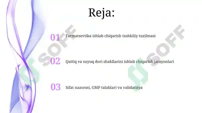 Farmatsevtika ishlab chiqarish tashkiliy tuzilmasi 2