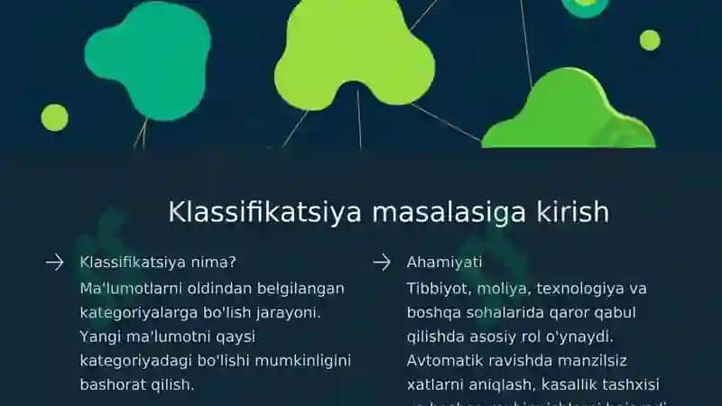 SVM algoritmi asosida klassifikatsiya 2