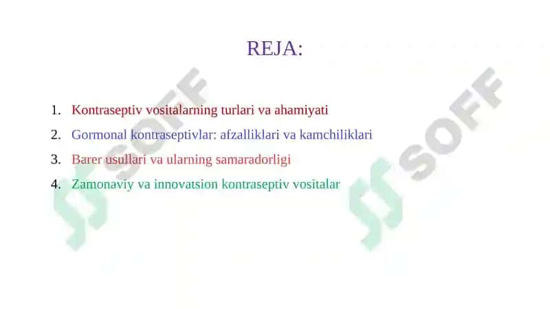 Kontraseptiv vositalarning zamonaviyusullari 2
