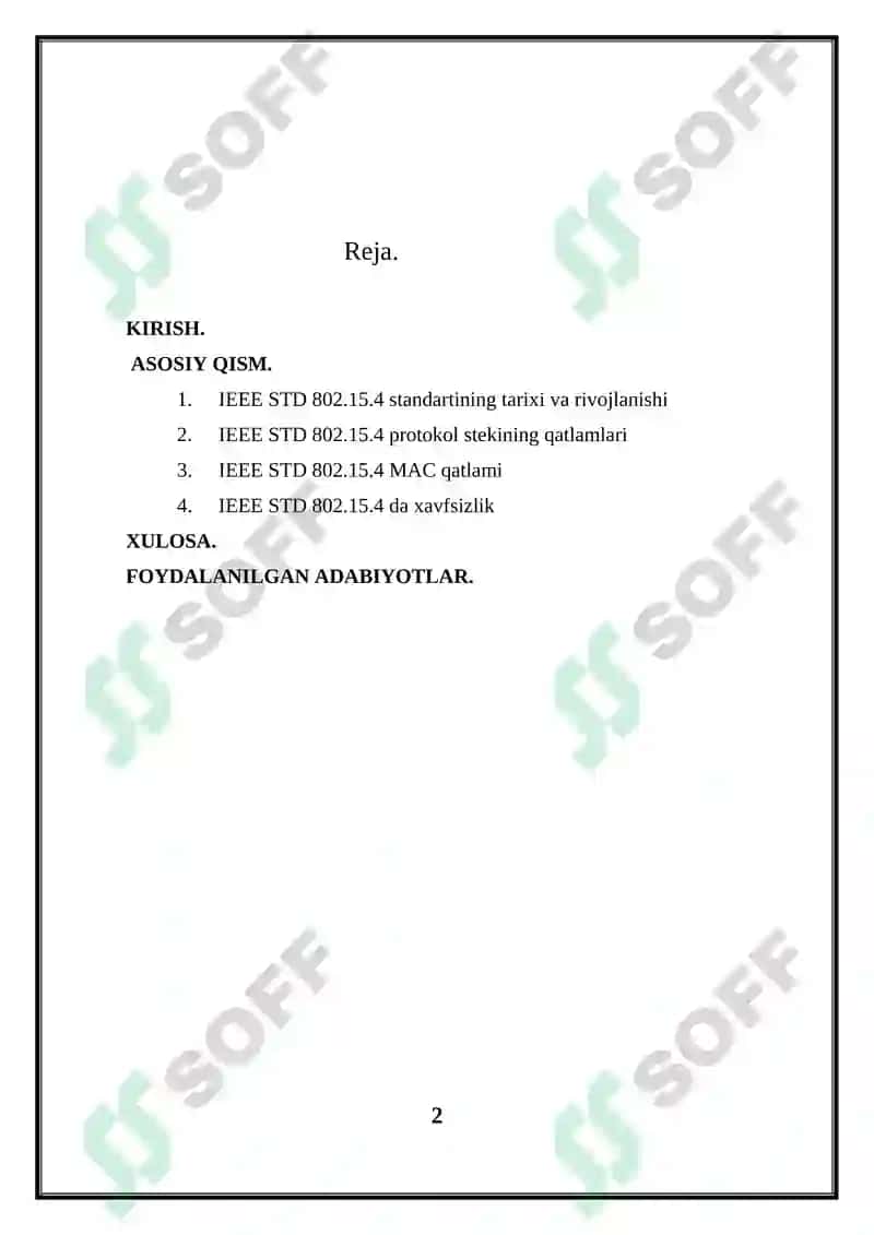 IEEE STD 802.15.4 STANDARTI 2