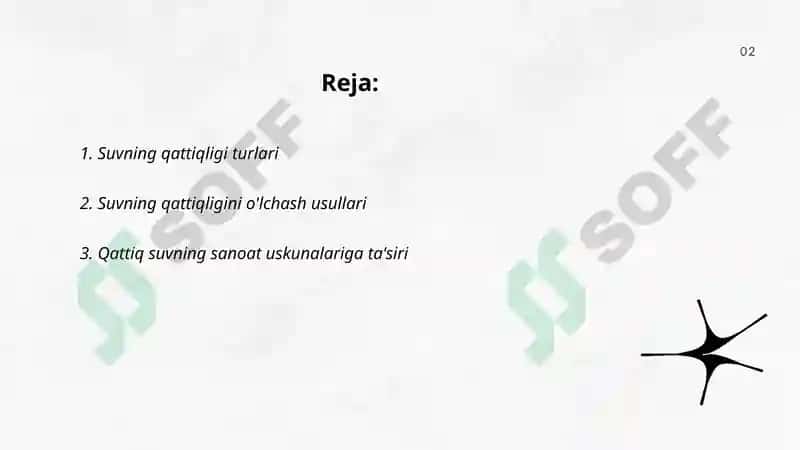 Suvning qattiqligi va uni yumshatishning texnikadagi ahamyati 2