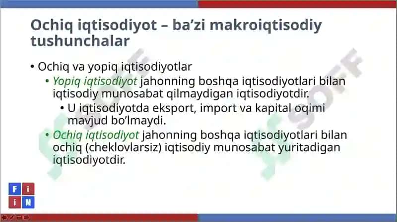 OCHIQ IQTISODIYOT MAKROIQTISODIYOTI 2