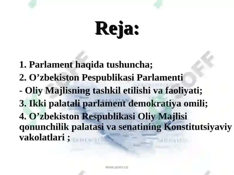 O'zbekistonta parlamentalizmning rivojlanishi 2