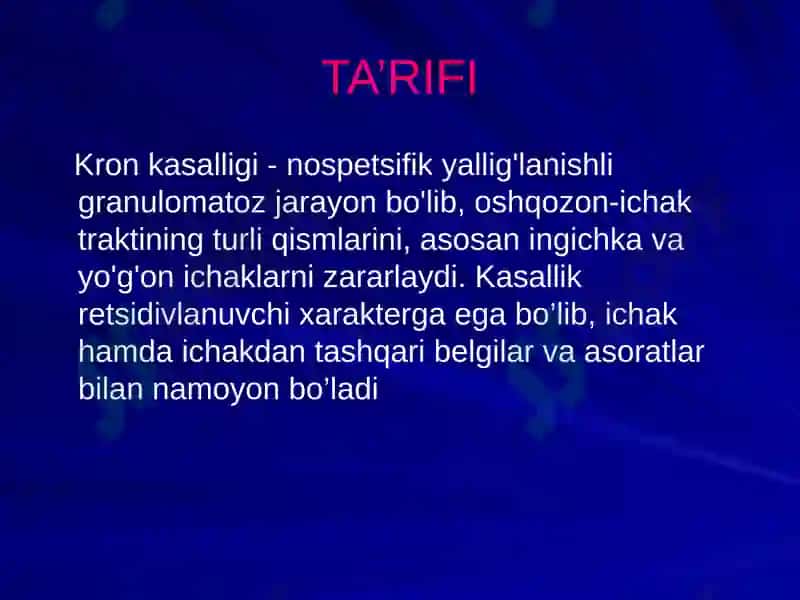 Kron kasalligi 2