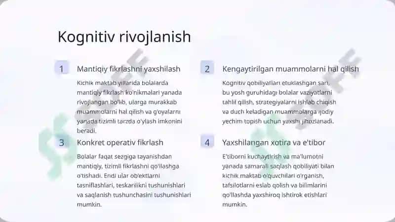 Kichik maktab yoshida psixologik rivojlanishning umumiy tavsifi 2