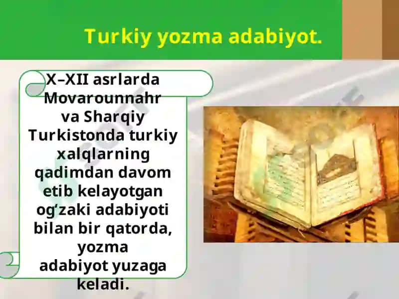 Turkiy yozma adabiyot 2