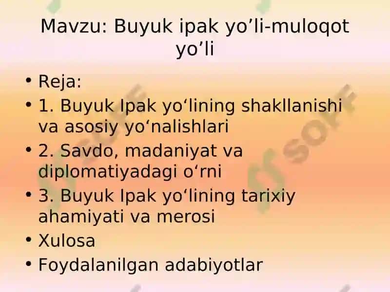 Buyuk Ipak yo‘li-muloqot yo‘li 2