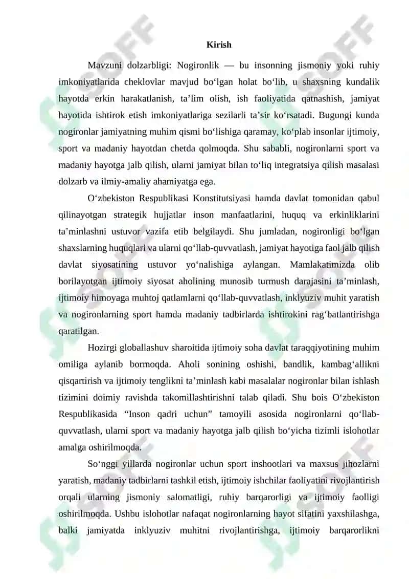 Nogironlarni sport va madaniy hayotga jalb qilishda ijtimoiy ishchi faoliyati 2