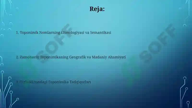 Oʻzbekistonda toponimikaga doir tadqiqotlar 2