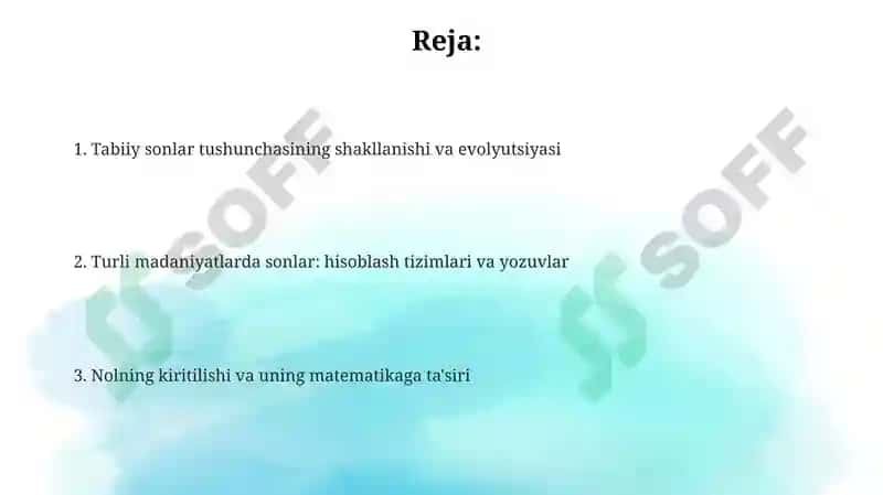Natural son va nol tushunchasining vujudga kelishi tarixini oʻrganish 2