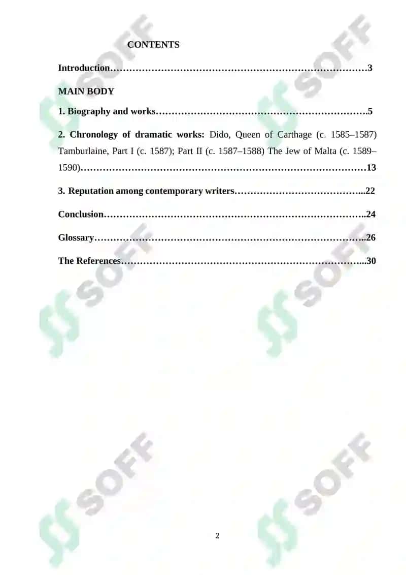 Ch. Marlowe's contribution to English drama 2