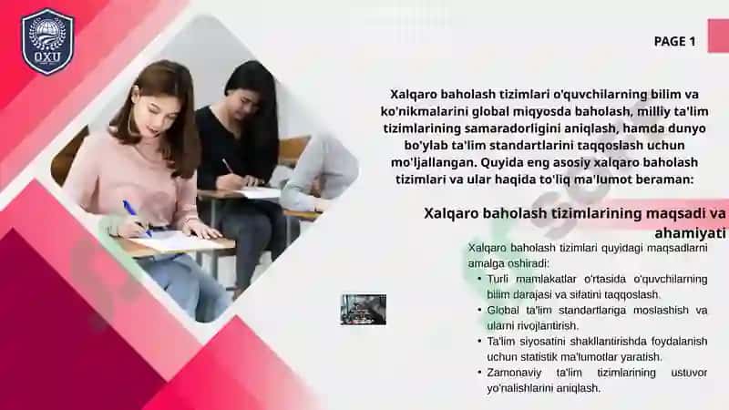 Xalqaro Baholash Dasturlari 2