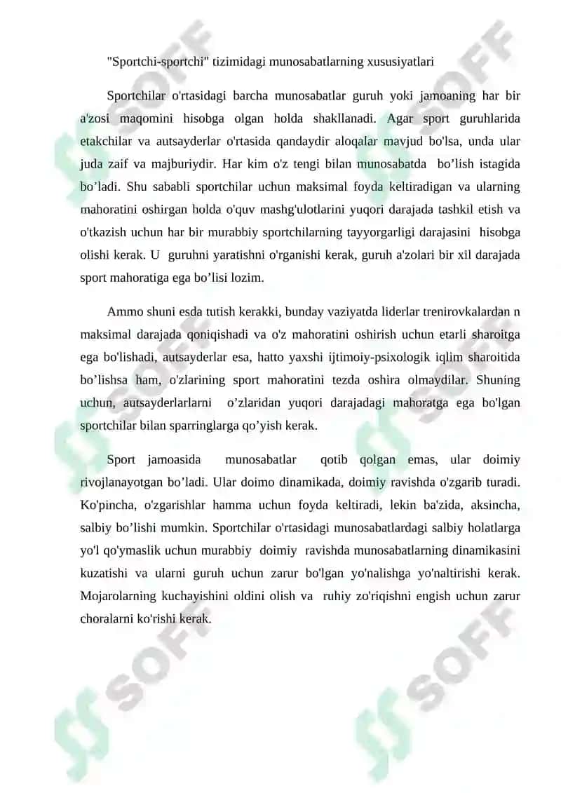Sport gruppalarining sotsial-psixologik tomonlari 2