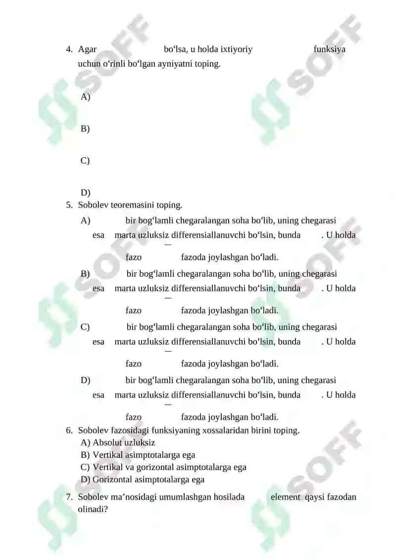 Sobolev manosidagi umumlashgan hosila 2