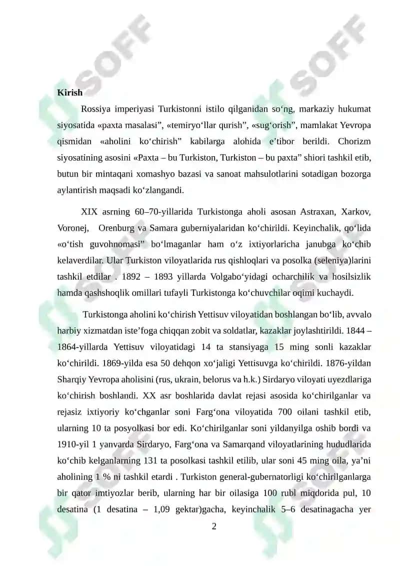 O`zbekiston SSR aholi migratsiyasining o`ziga xosligi 2