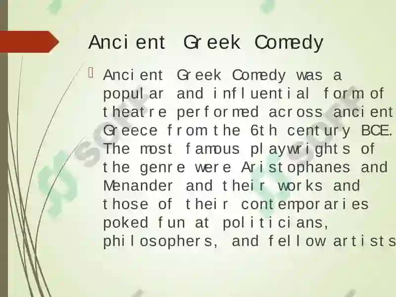Ancient Greek Comedy 2