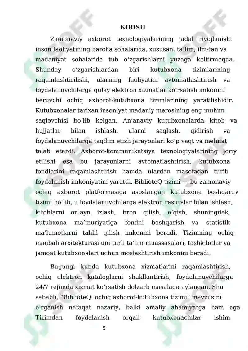 Ochiq Axorot-Kutubxona Tizimlari 2