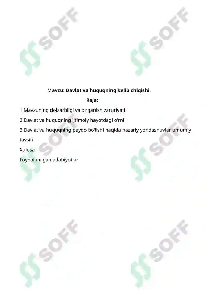 Davlat va Huquq Nazariyasi 2
