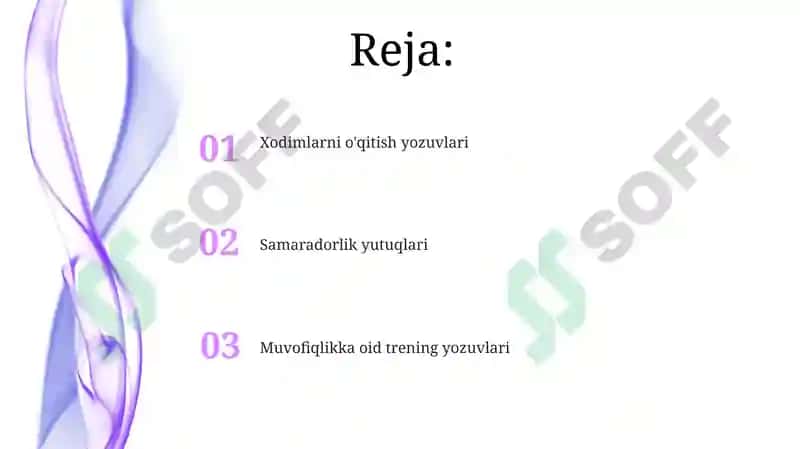 Muvofiqlikka oid trening yozuvlari 2