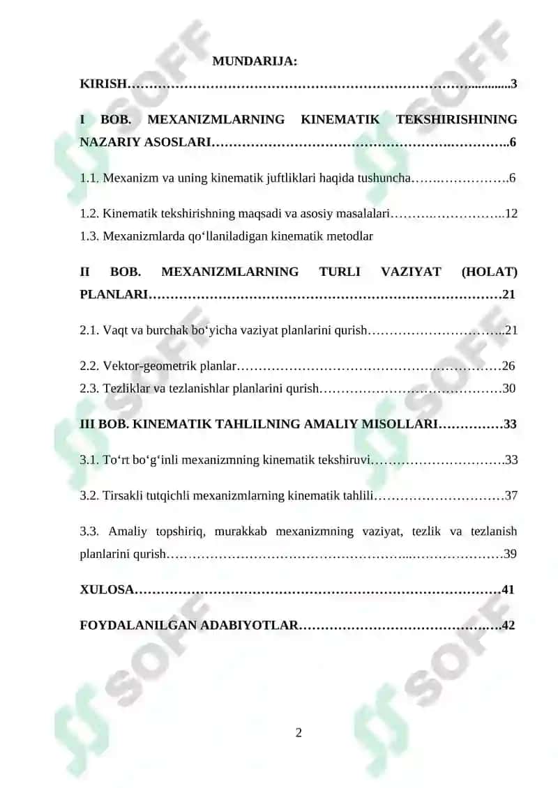 MEXANIZMLARNING KINEMATIK TEKSHIRISH MASALALARI VA METODLARI, MEXANIZMLARNING TURLI VAZIYAT PLANLARI 2