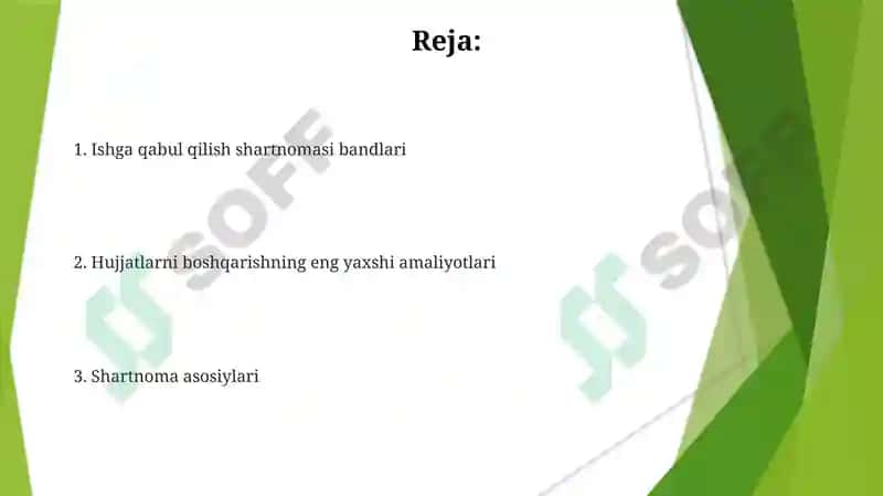 Tashkiliy hujjatlar.Shartnoma va mehnat bitimi 2