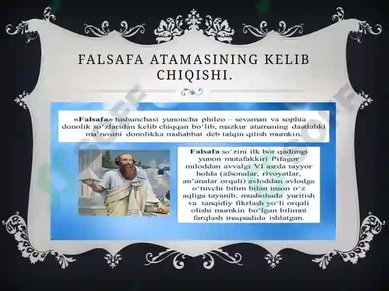 FALSAFA FANINING PREDMETI, MAZMUNI VA JAMIYATDAGI RO‘LI 2
