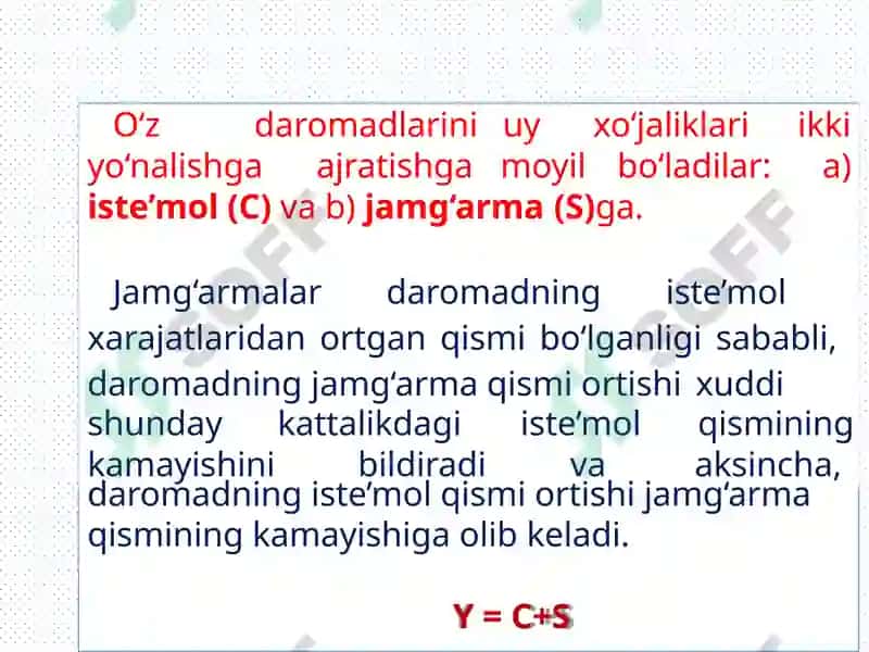 Iste’mol va jamg‘arish 2