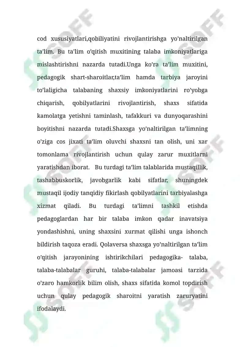 Shaxsga yo’naltirilgan ta’lim 2
