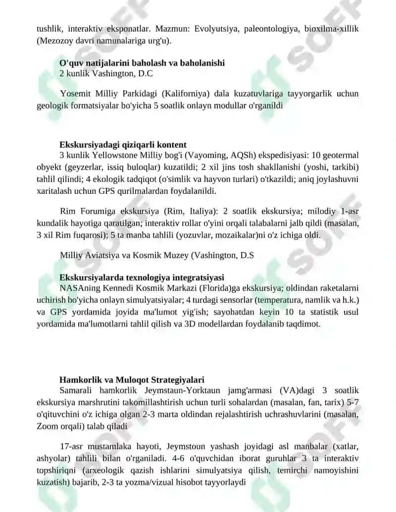Ekskursiya rejalashtirish va logistika 2