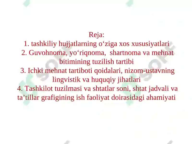 TASHKILIY HUJJATLAR 2