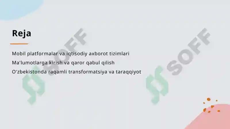 Mobil platformalar va iqtisodiy axborot tizimlari 2