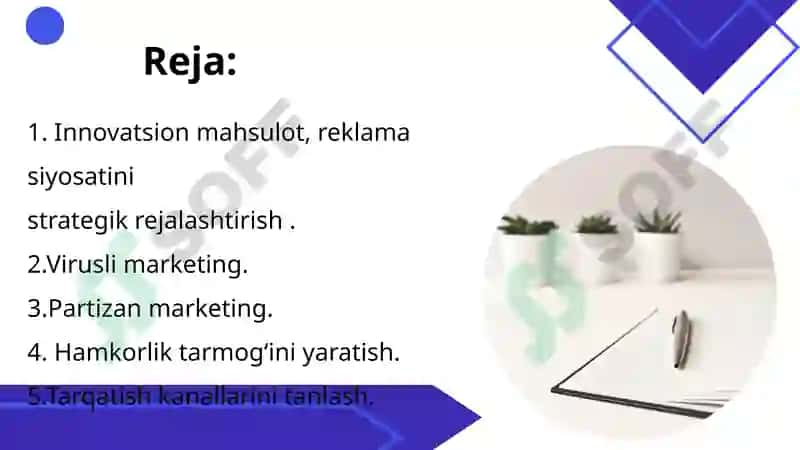 Mavzu:Innovatsion mahsulotni bozorga chiqarish  strategiyalari 2