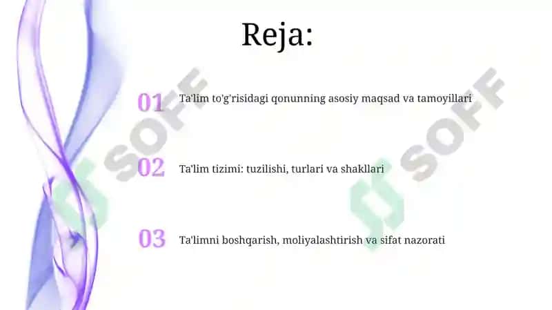 "Ta'lim to'g'risidagi qonun" 2
