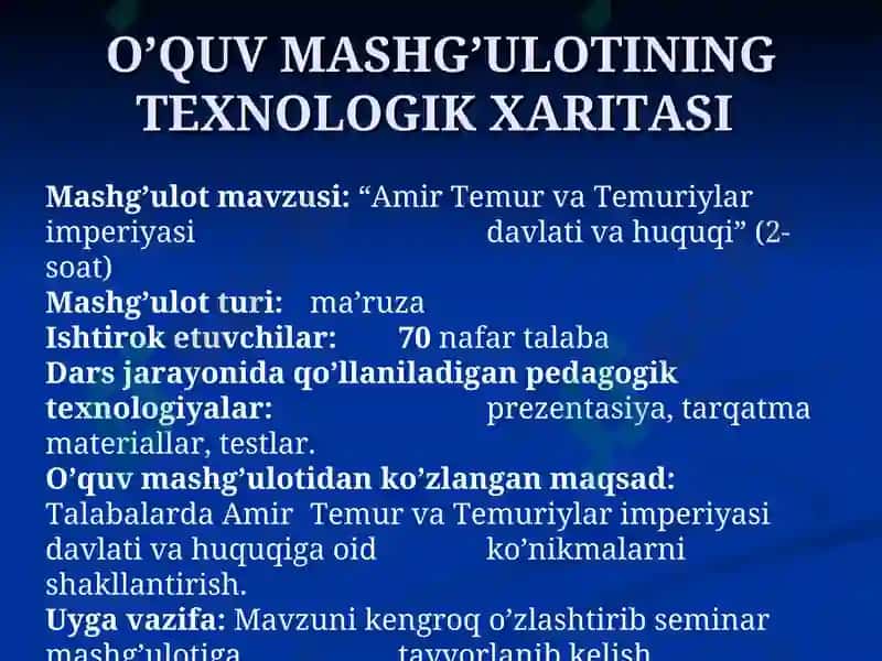 Amir Temur Va TemuriylarImperiyasi Davlati Va Huquqi 2