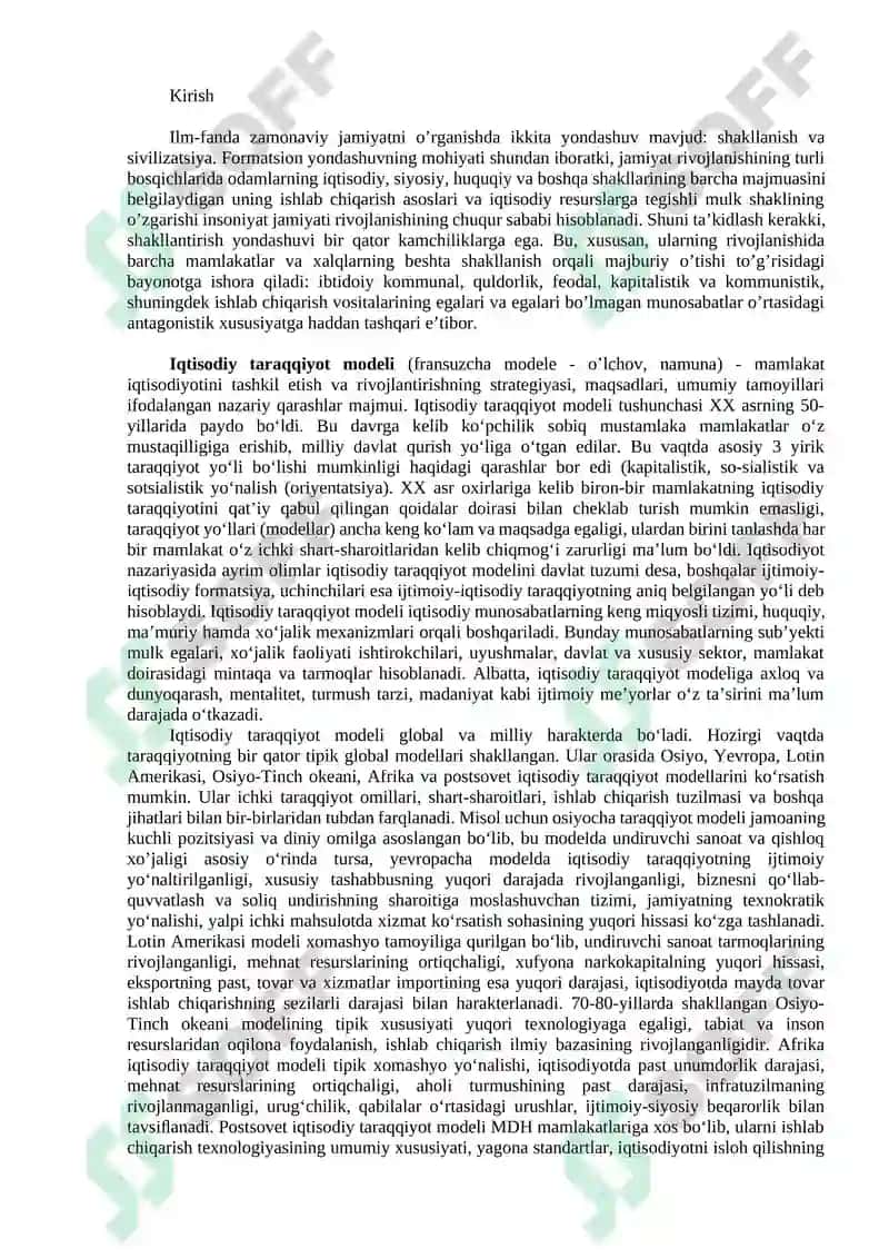 Ijtimoiy-iqtisodiy tizimlar va ularning modellari 2