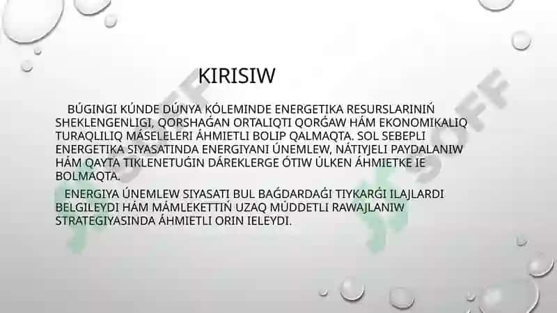 Energiya únemlew siyasatı 2