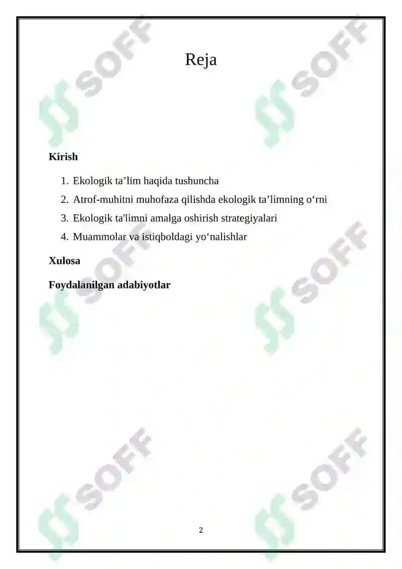 Ekologik Ta'lim 2