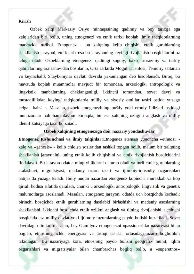 Ozbeklarning etnogenezi va etnik tarix muammolari 2