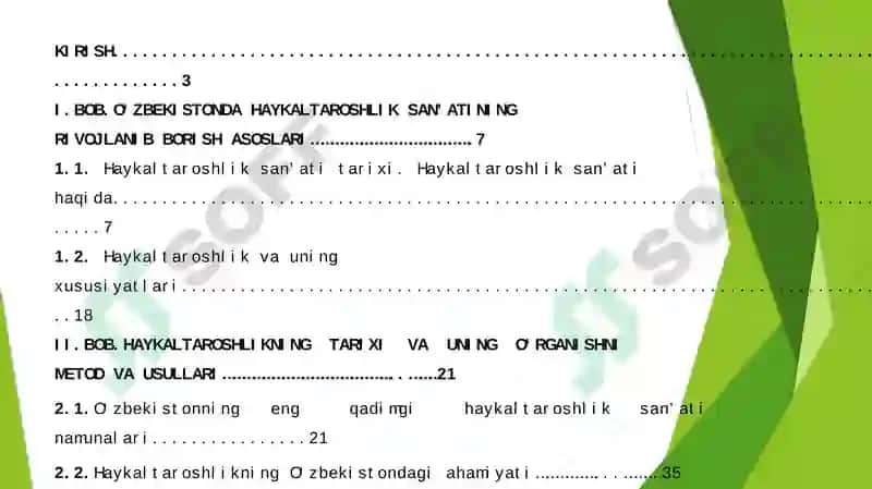 Haykaltaroshlik va uning xususiyatlari 2