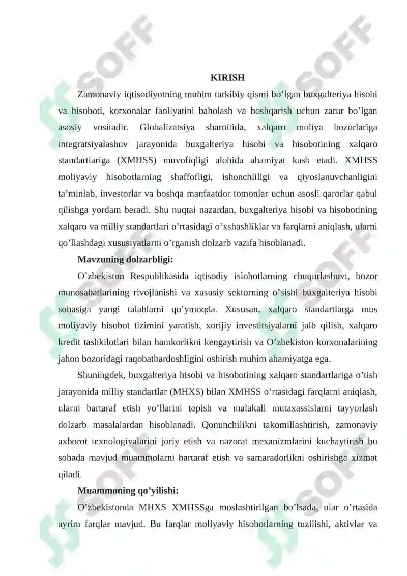Buxgalteriya hisobi va hisobotining xalqaro va milliy standartlari xususiyatlari 2