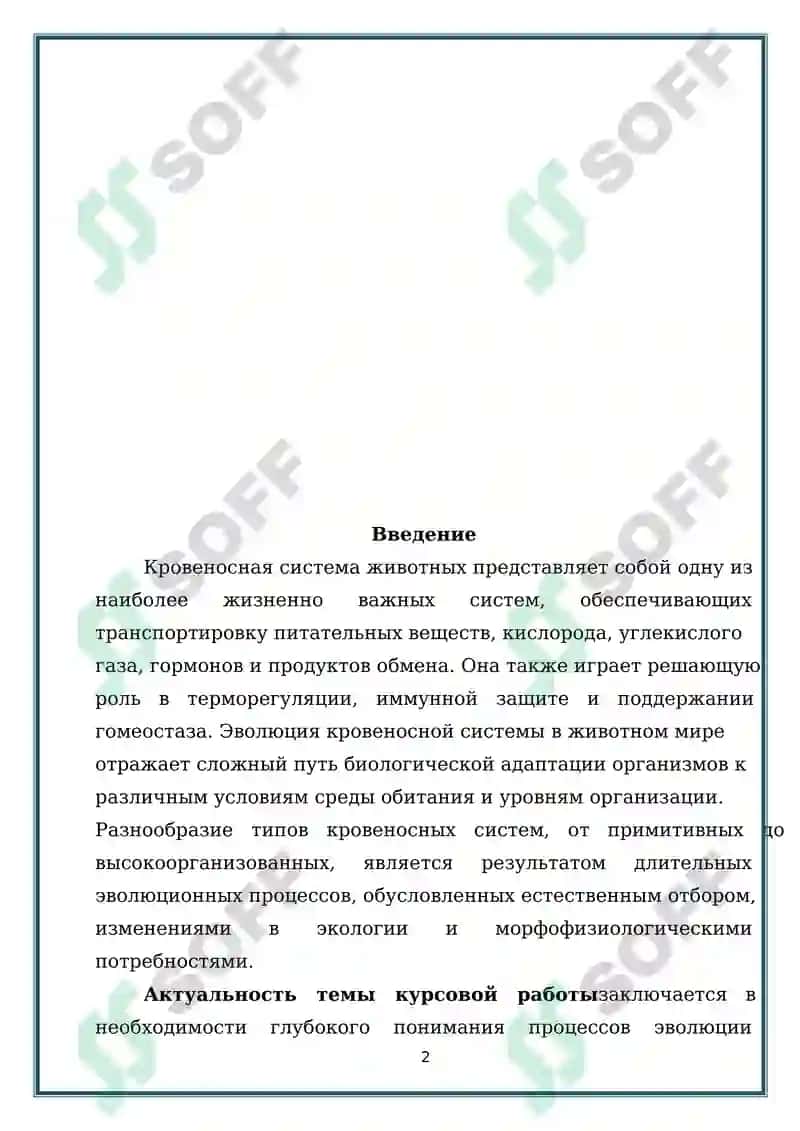 Строение и эволюция кровеносной системы животных 2