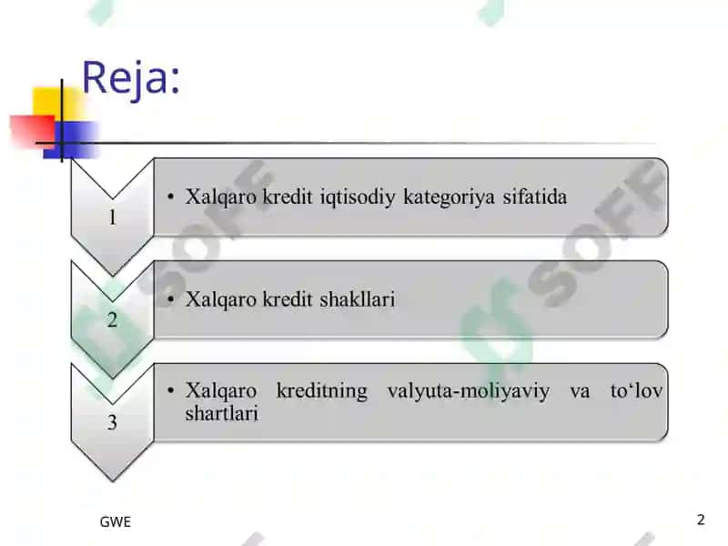 Xalqaro kredit munosabatlari 2
