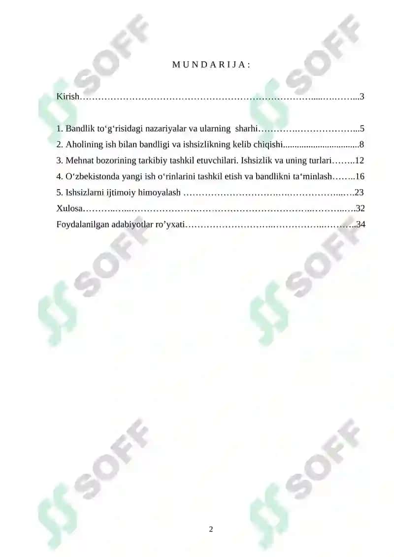 "IQTISODIYOT NAZARIYASI" Kurs ishi 2