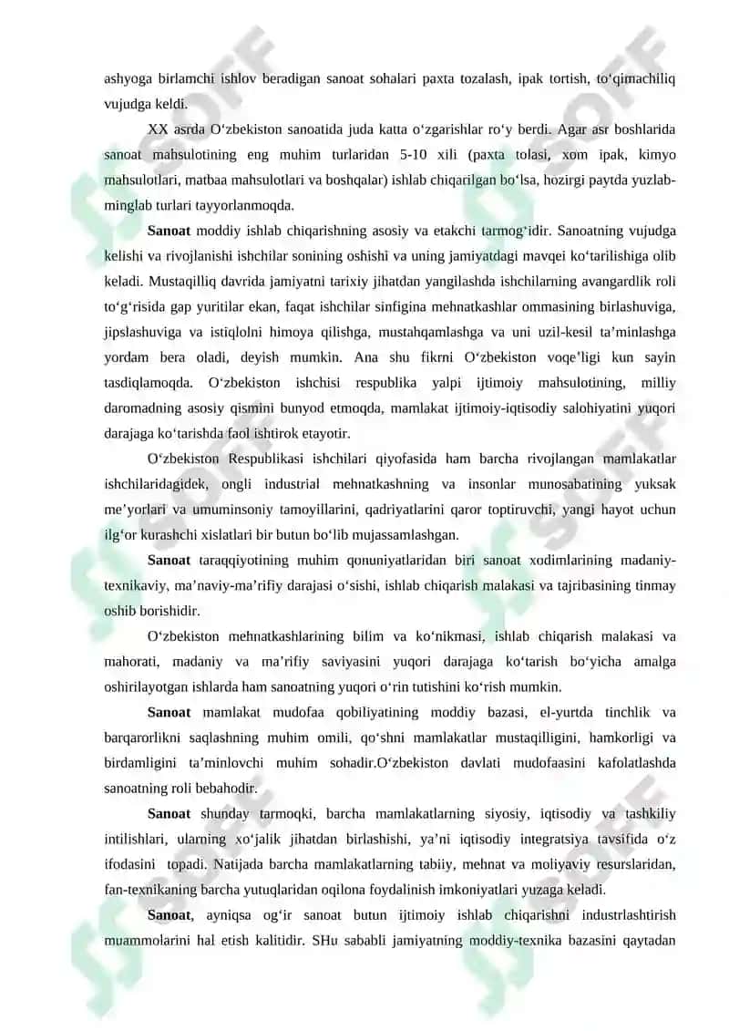 Iqtisodiyot va menejment“ fanning mazmuni, predmeti va metodi. Sanoat – milliy iqtisodiyotning etakchi tarmog‘i 2