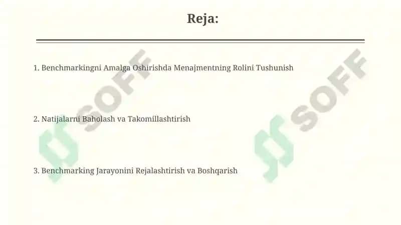 Benchmarkingni Amalga Oshirishda Menajmentning Rolini Tushunish 2