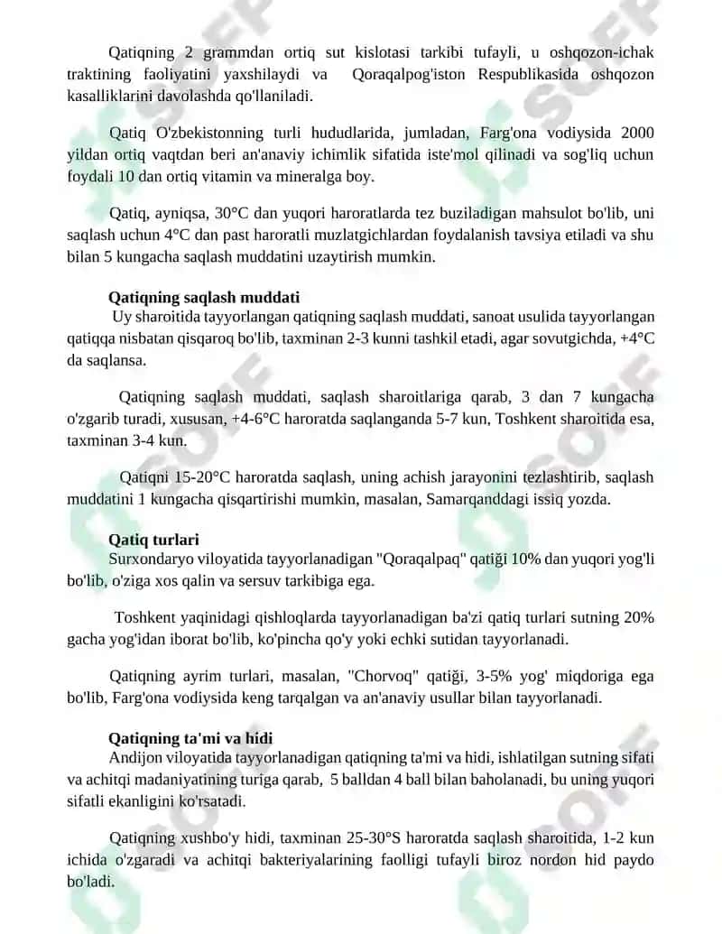 Yog' turlari va xossalari 2