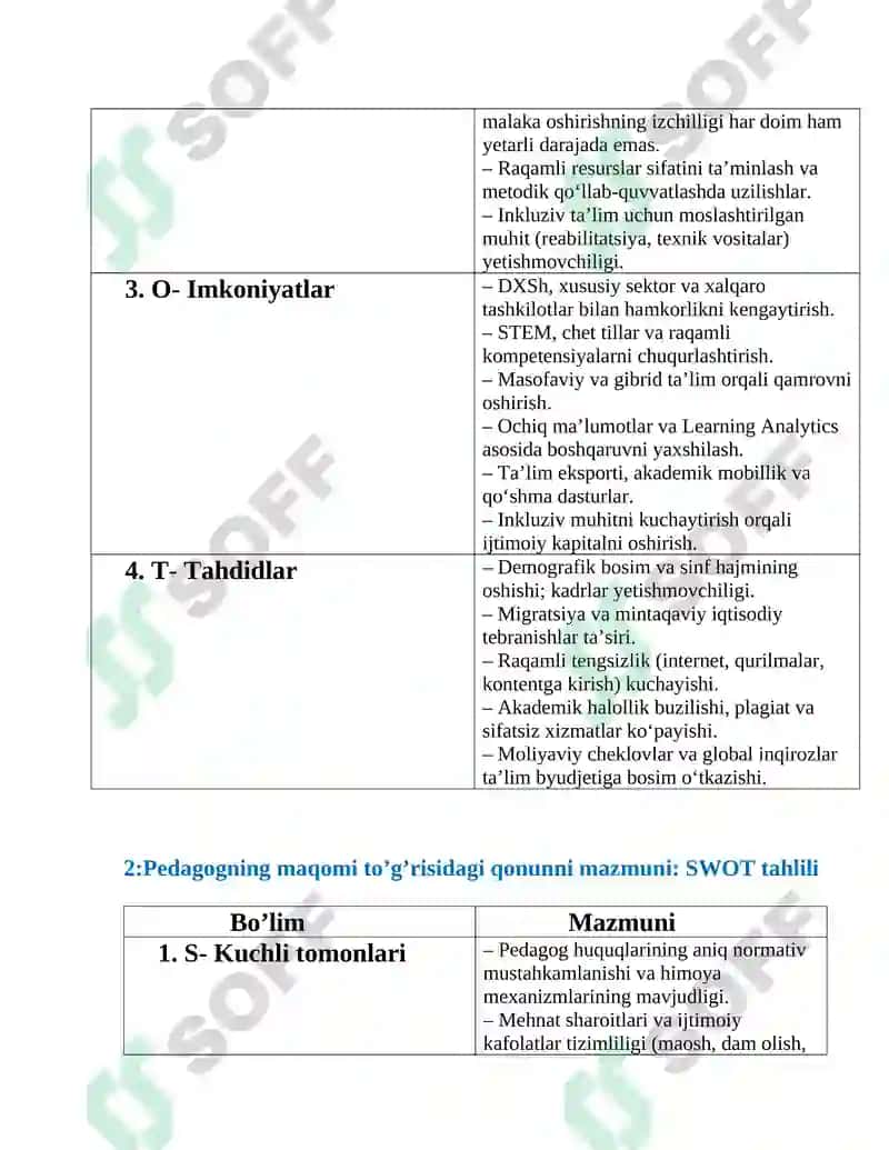 O‘zbekiston Respublikasining ta’lim sohasidagi davlat siyosati mazmuni 2