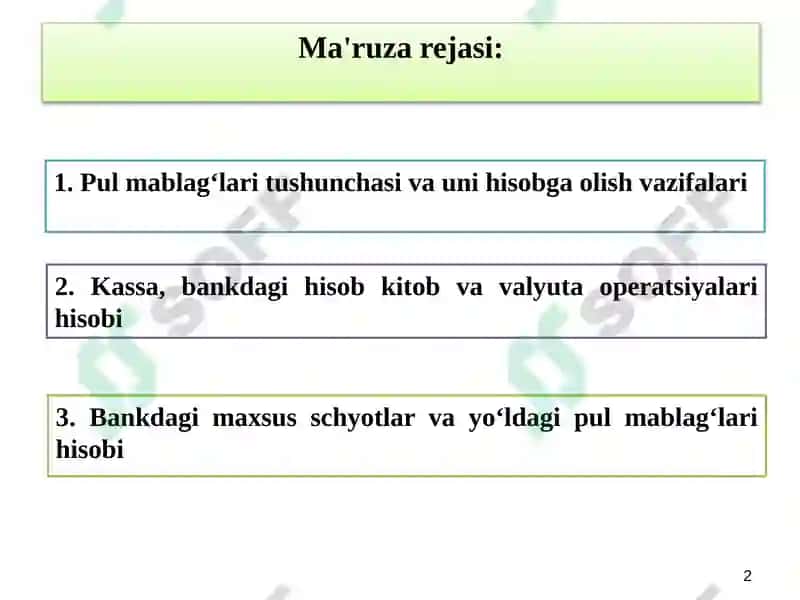 PULMABLAG‘LARI VAVALYUTA OPERATSIYALARI HISOBI 2