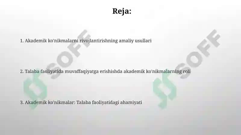Akademik ko'nikmalar 2