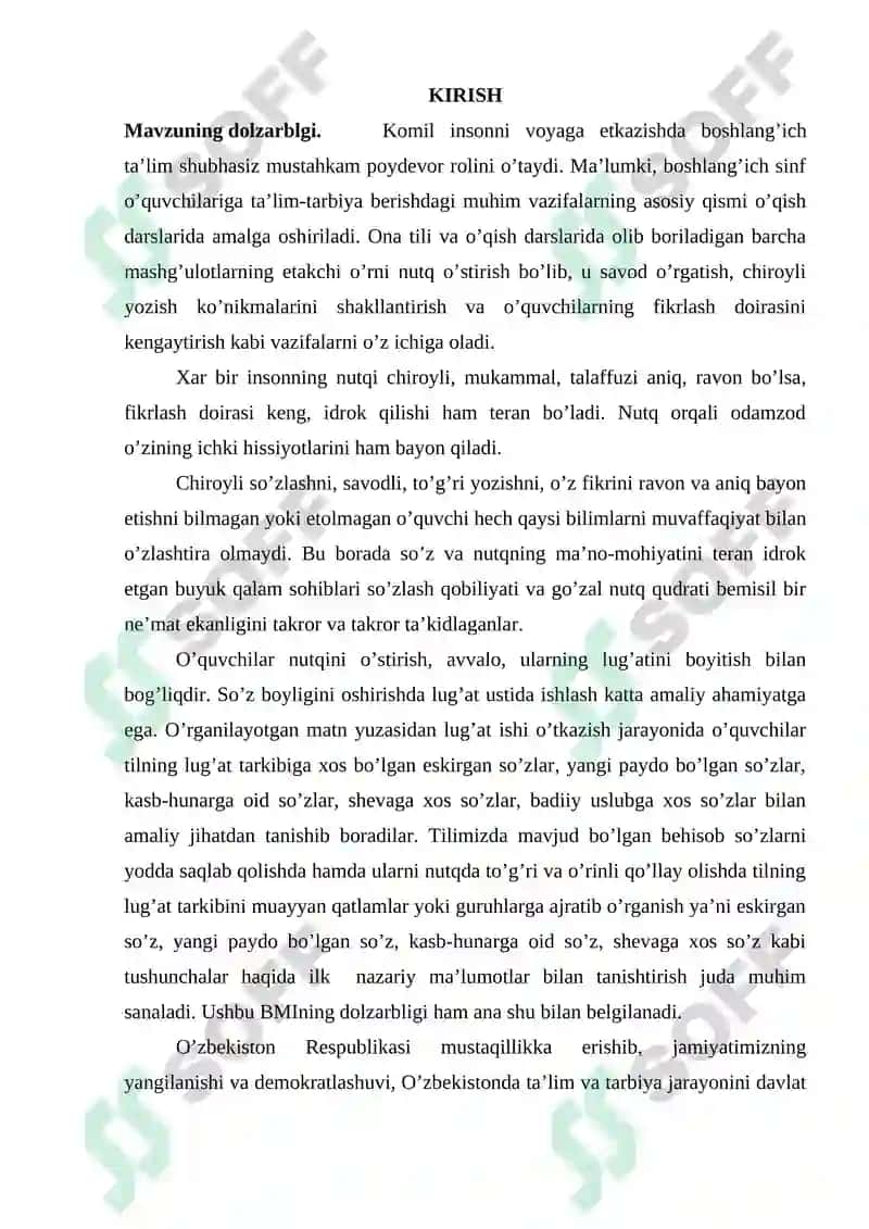 Komil insonni voyaga etkazishda boshlang’ich ta’lim shubhasiz mustahkam poydevor rolini o’taydi 2